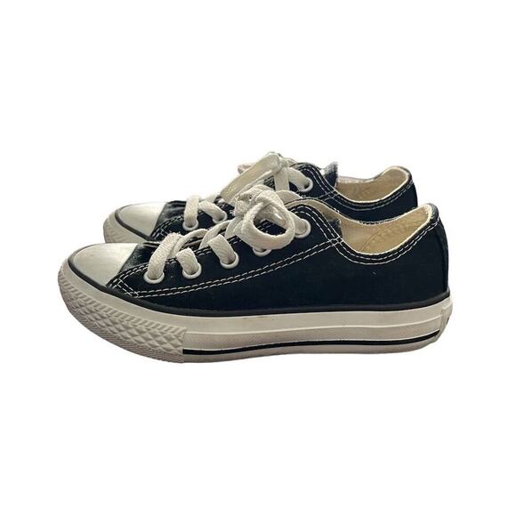 Converse All Star Chuck Taylor Low Cut Black Sneakers Casual Toddler Size 11 - Picture 2 of 8